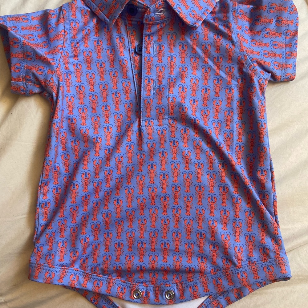 Playful Kids Polo Shirt in Blue and Red